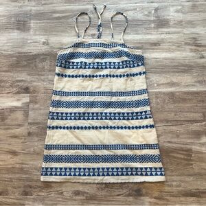 Aerie Blue and Cream Patterned Mini Dress